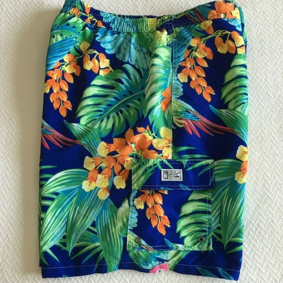 Ralph Lauren Polo Swim Trunks Jungle Parrot - Picture 4 of 5